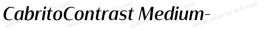 CabritoContrast Medium字体转换